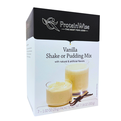 ProteinWise - Vanilla Meal Replacement Shake or Pudding Mix - 7/Box