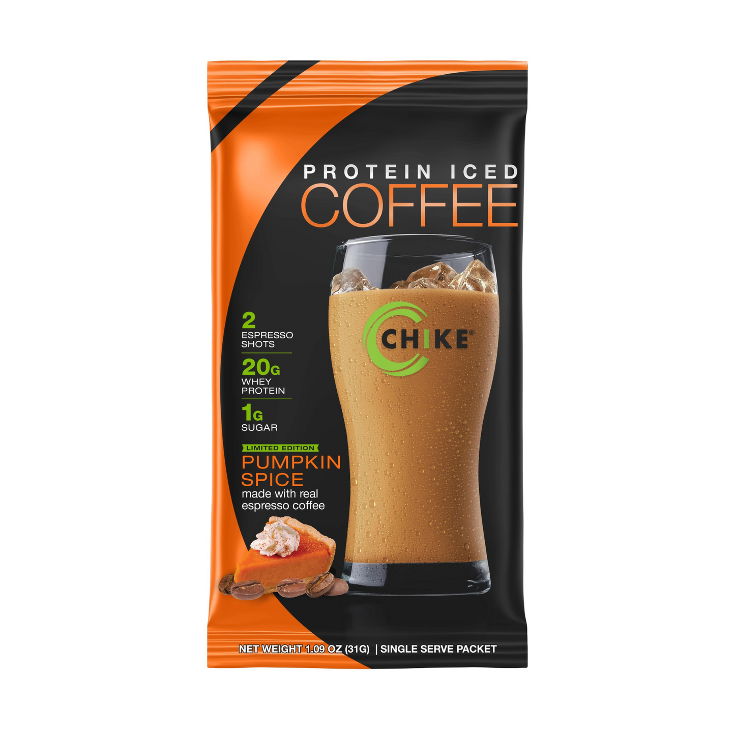 Chike Nutrition High Protein Iced Coffee - Pumpkin Spice Latte - Single Serving (Limited Edition)