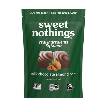 HealthSmart - Sweet Nothings - Milk Chocolate Almond Bars - Pouches