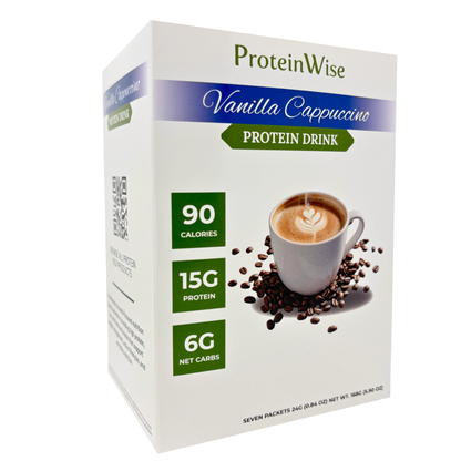 ProteinWise - Vanilla Cappuccino Protein Drink - 7/Box
