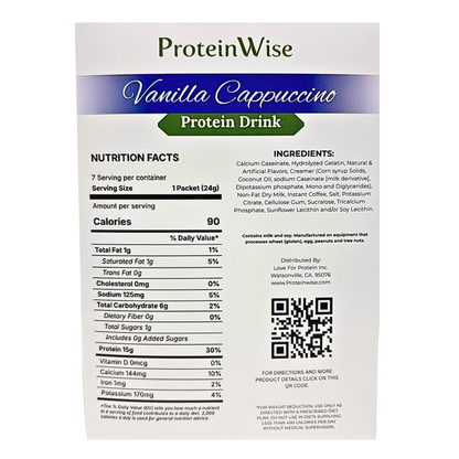 ProteinWise - Vanilla Cappuccino Protein Drink - 7/Box