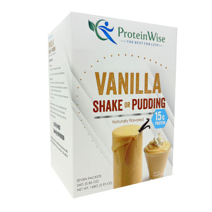 ProteinWise - Vanilla High Protein Shake or Pudding - 7/Box