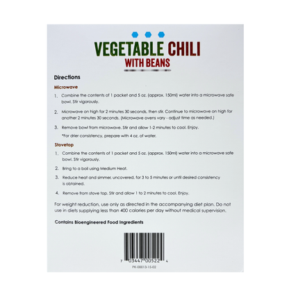 ProteinWise - Vegetable Chili with Beans - 7/Box