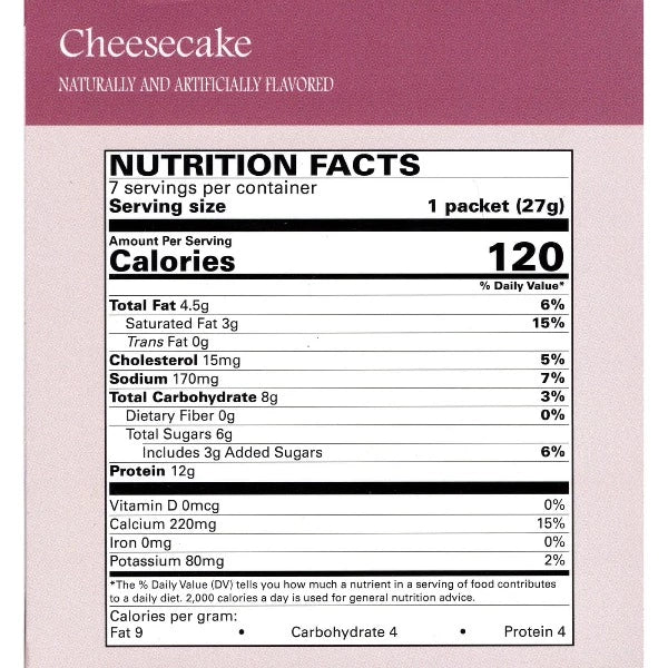 Proteinwise - Pudding- Cheesecake - 7/Box