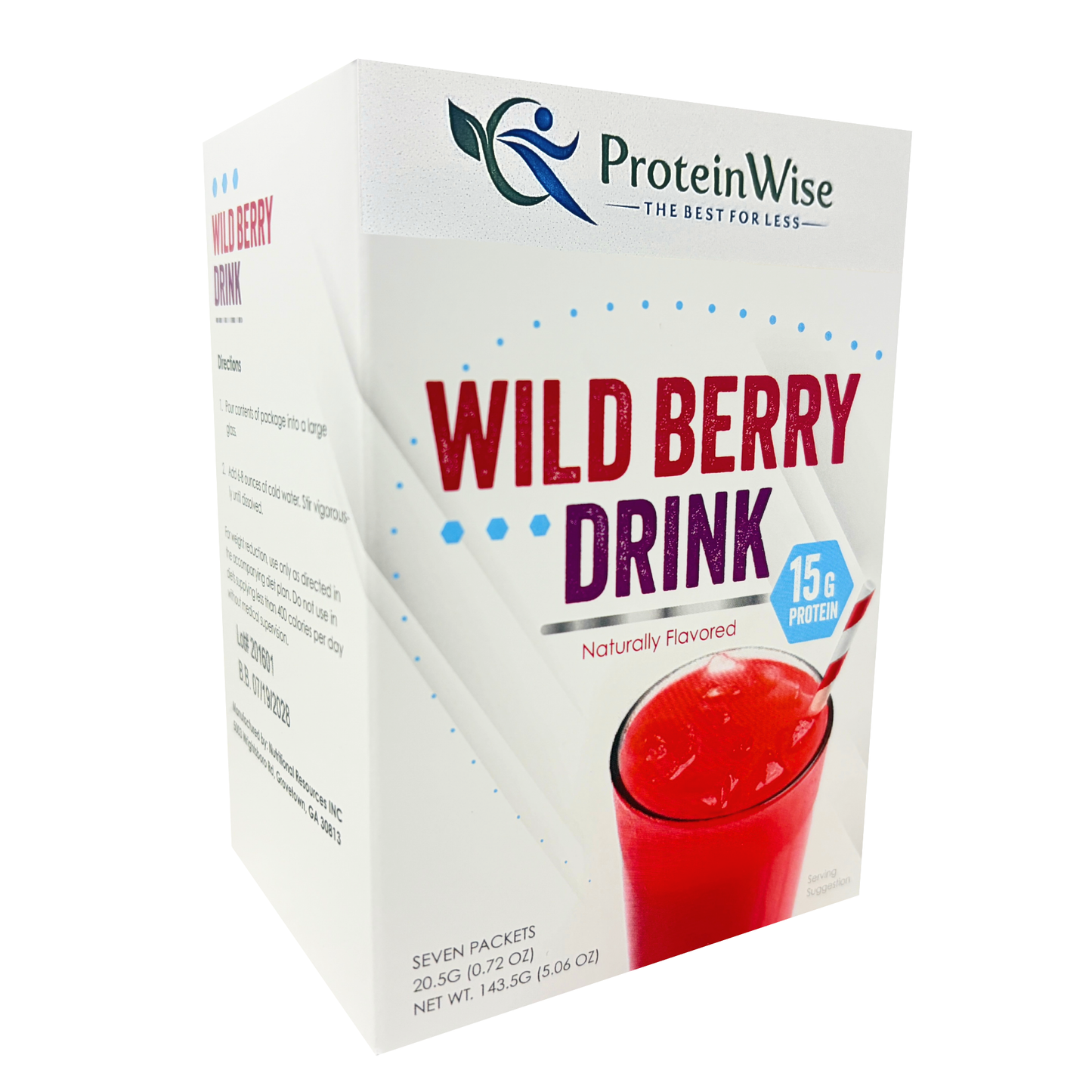 ProteinWise - Wild Berry Fruit Drink Mix - 7/Box