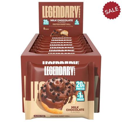 Legendary Foods - Sweet Roll - Milk Chocolate - 8 Pack
