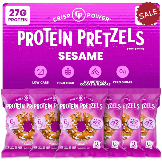 Crisp Power Protein Pretzels - Sesame - 6 Bags