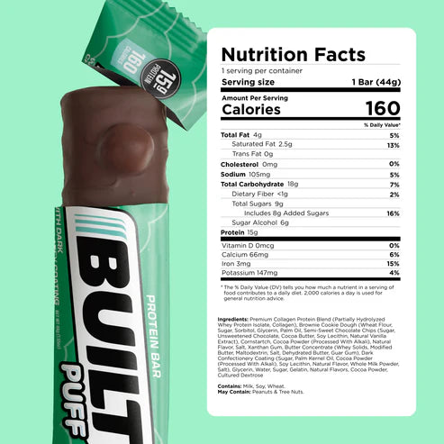 Built - Mint Brownie Chunk Puff - 1 Bar