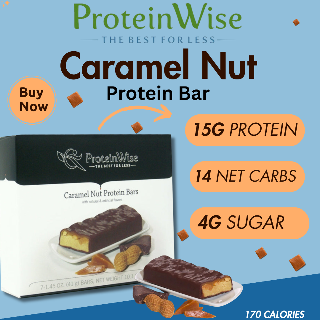ProteinWise - Caramel Nut Protein Bar - 7 Bars