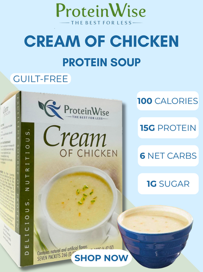 ProteinWise - Cream of Chicken Protein Soup - 7/Box