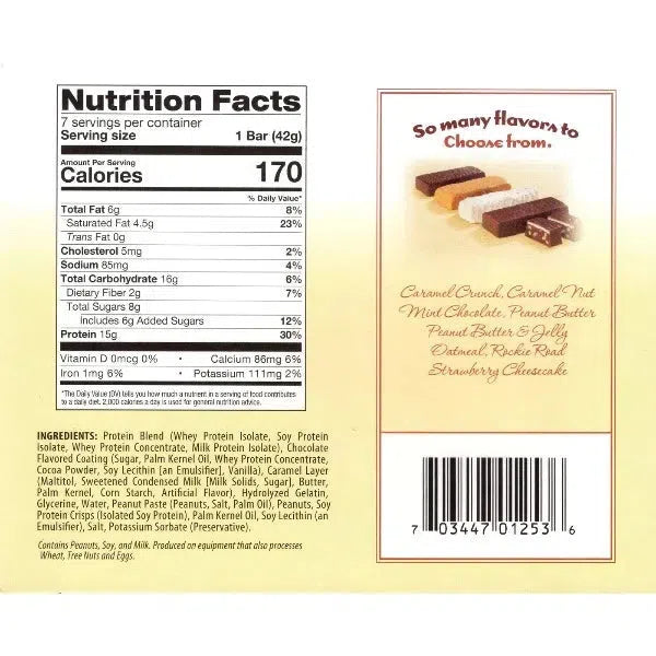 ProteinWise - Caramel Crunch Protein Bar - 7 Bars