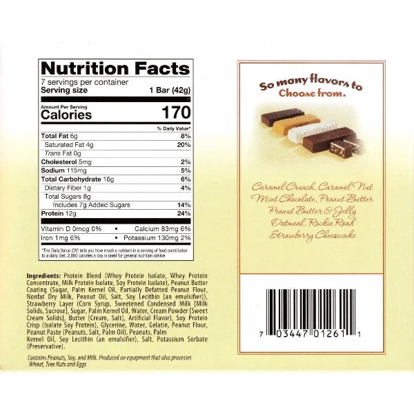 ProteinWise - Peanut Butter & Jelly Protein Bar - 7 Bars