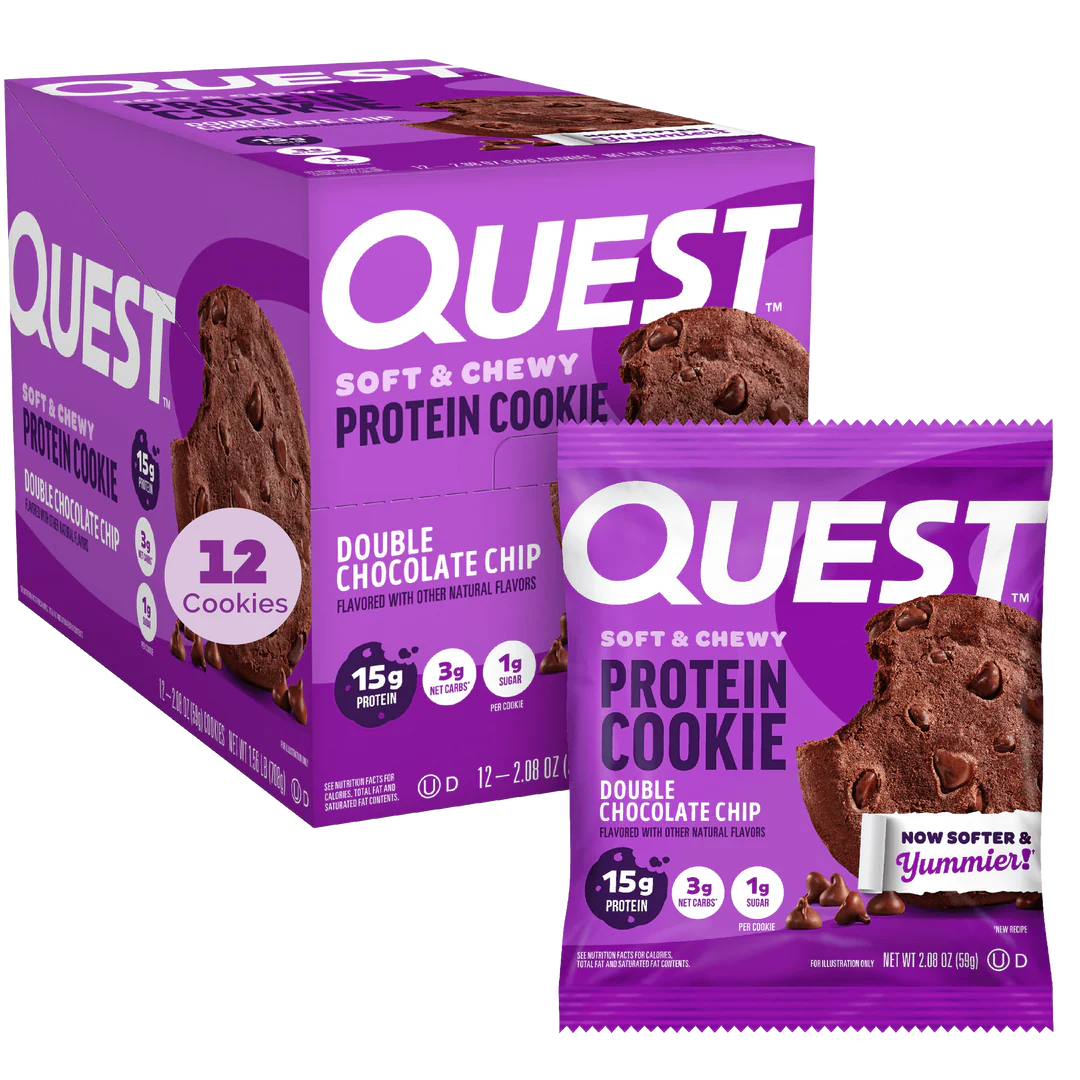 Quest - High Protein Double Chocolate Chip Cookie - 12/Box
