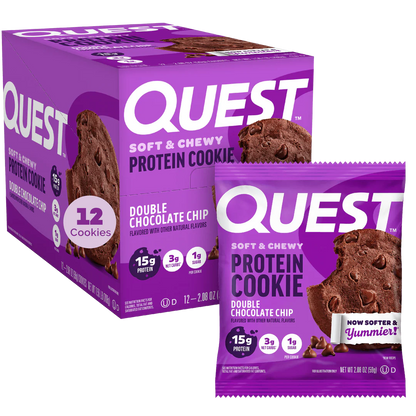 Quest - High Protein Double Chocolate Chip Cookie - 12/Box