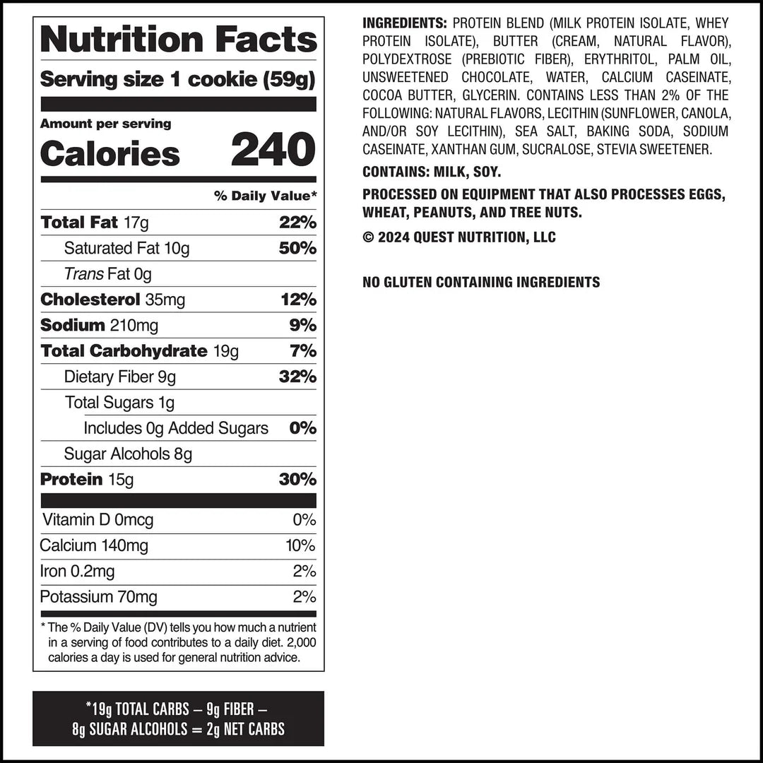 Quest - High Protein Chocolate Chip Cookie - 12/Box