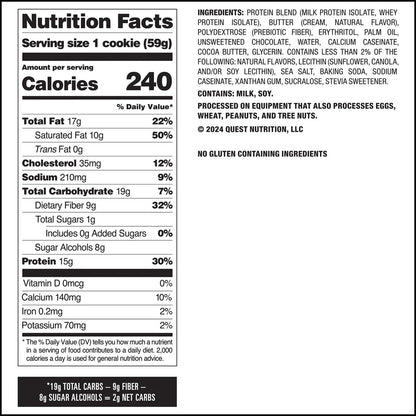Quest - High Protein Chocolate Chip Cookie - 12/Box