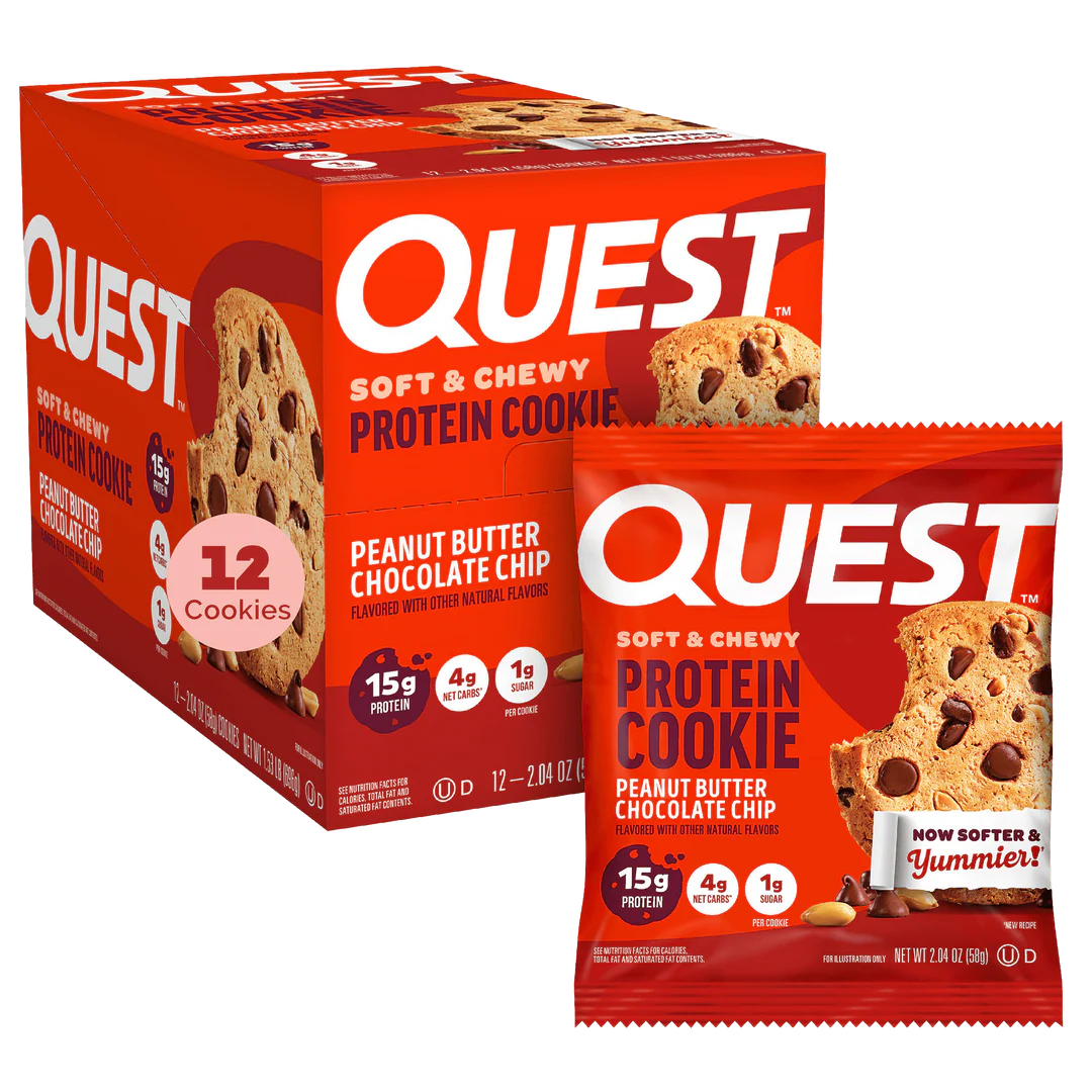 Quest - High Protein Peanut Butter Chocolate Chip Cookie - 12/Box