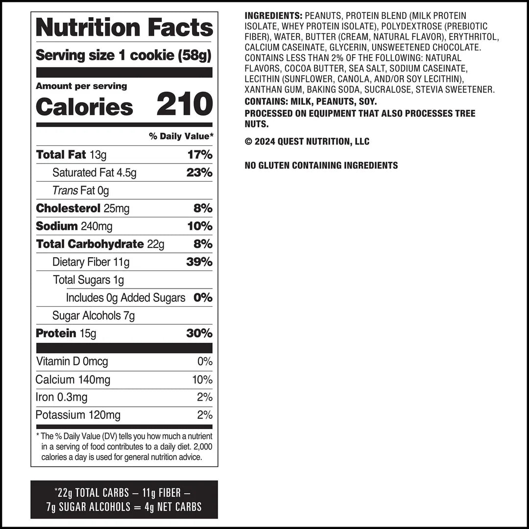 Quest - High Protein Peanut Butter Chocolate Chip Cookie - 12/Box