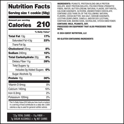 Quest - High Protein Peanut Butter Chocolate Chip Cookie - 12/Box