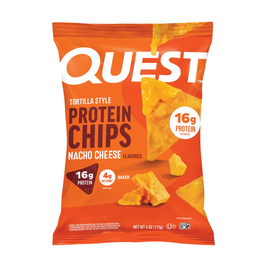 Quest Protein Tortilla Chips - Nacho Cheese - Single Bag