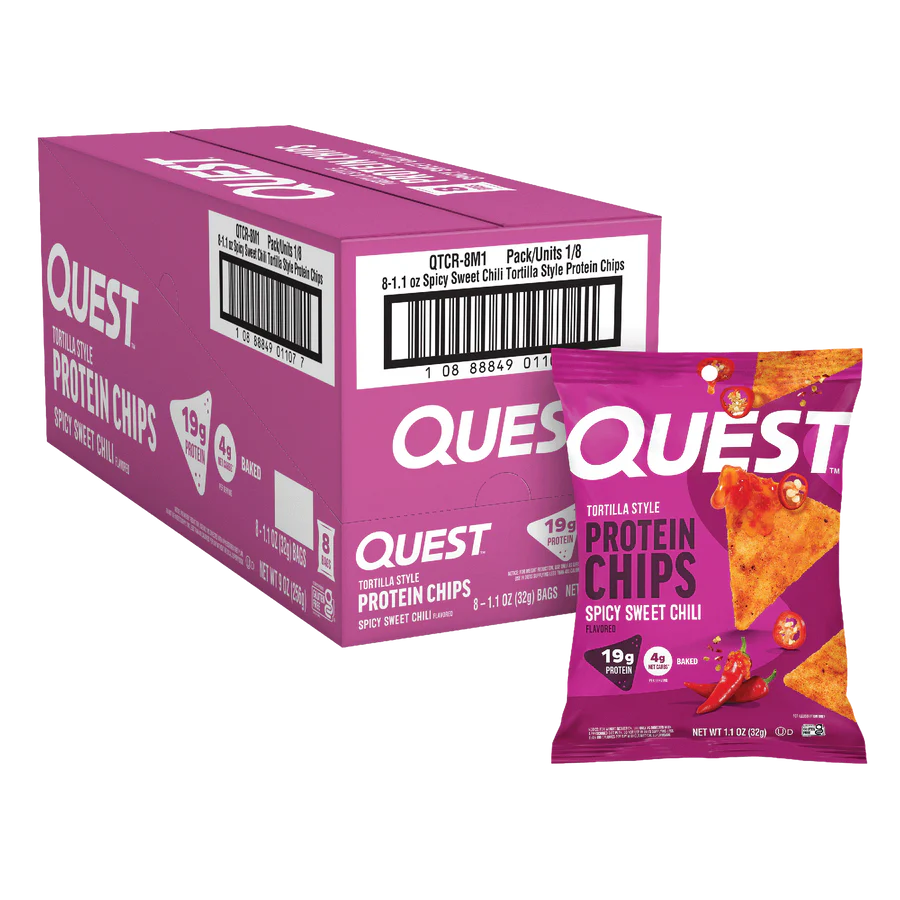 Quest Protein Tortilla Chips - Spicy Sweet Chili - 8 Bags