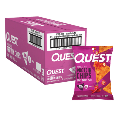 Quest Protein Tortilla Chips - Spicy Sweet Chili - 8 Bags