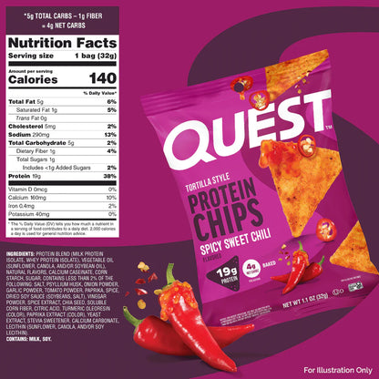 Quest Protein Tortilla Chips - Spicy Sweet Chili - Single Bag