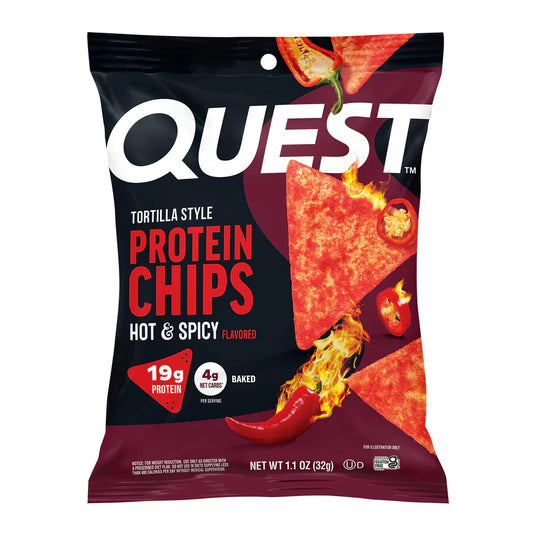 Quest Protein Tortilla Chips - Hot & Spicy - Single Bag