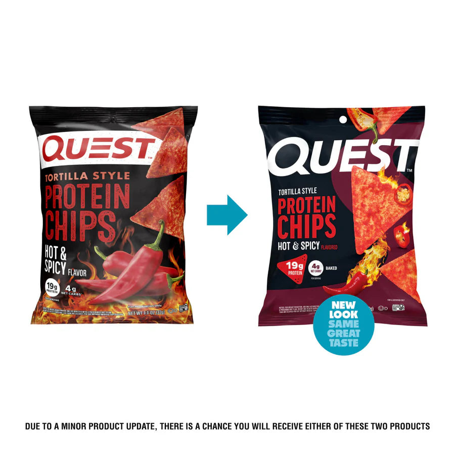 Quest Protein Tortilla Chips - Hot & Spicy - Single Bag