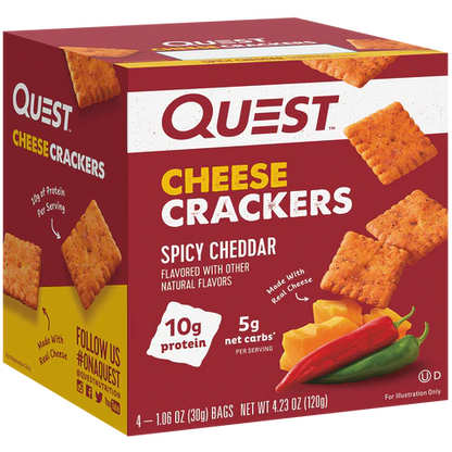 Quest - Cheese Crackers - Spicy Cheddar - 4/Box