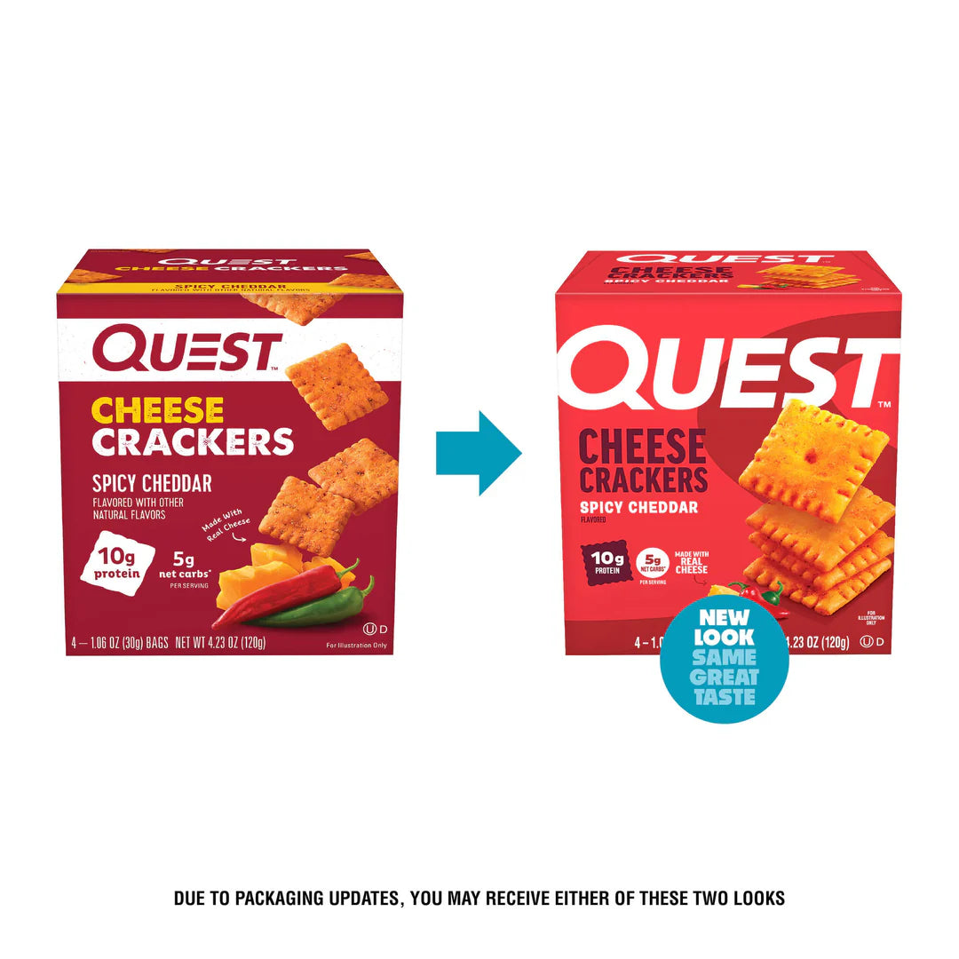 Quest - Cheese Crackers - Spicy Cheddar - 4/Box