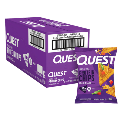 Quest Protein Tortilla Chips - Loaded Taco - 8 Bags