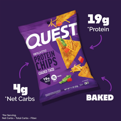 Quest Protein Tortilla Chips - Loaded Taco - Single Bag