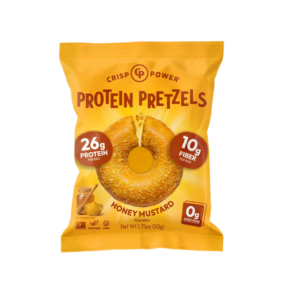 Crisp Power Protein Pretzels - Honey Mustard - Single Bag
