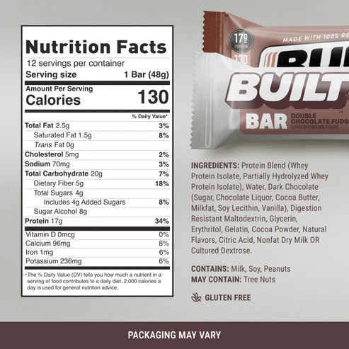 Built High Protein Bar - Double Chocolate - 12/Box