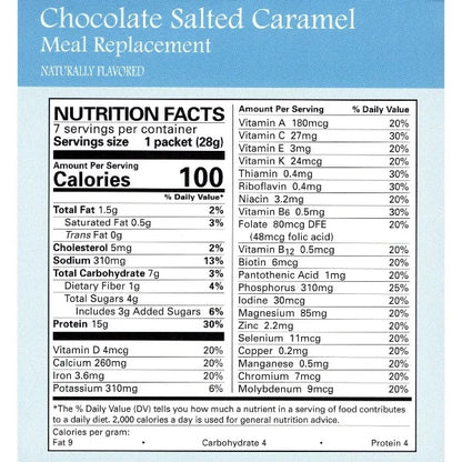 ProteinWise -  Chocolate Salted Caramel Meal Replacement Shake or Pudding - 7/Box