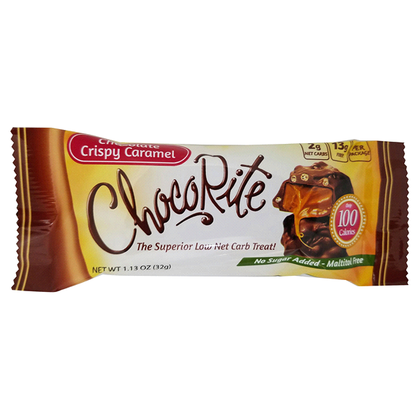 Snacks - HealthSmart ChocoRite Chocolate Crispy Caramel Clusters - 16 Bars - ProteinWise