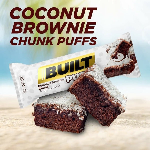 Built Bar - Coconut Brownie Chunk Puffs - 12/Box