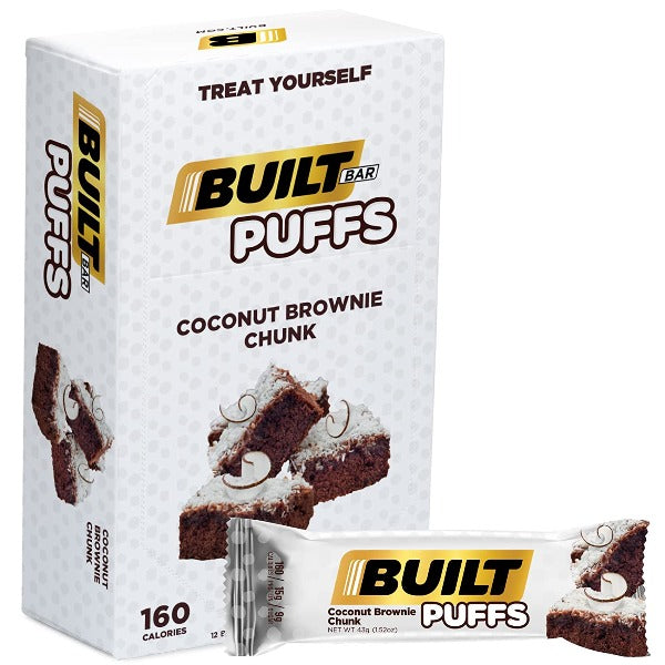 Built Bar - Coconut Brownie Chunk Puffs - 12/Box