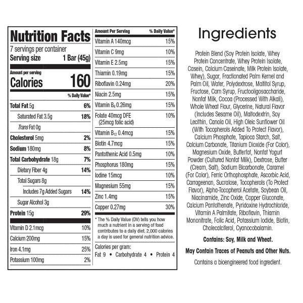 Proteinwise - Chocolate Almond Nutrition Bar - 7/Box