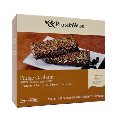 ProteinWise - Fudge Graham Nutrition Bar- 7/Box