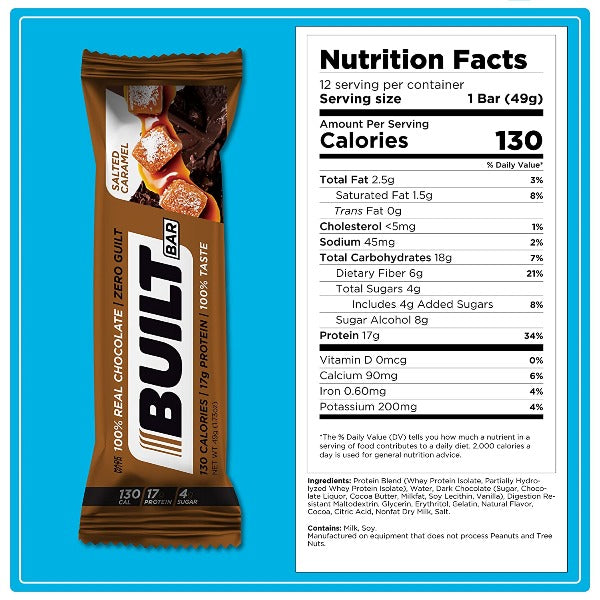 Built High Protein Bar - Salted Caramel - 12/Box