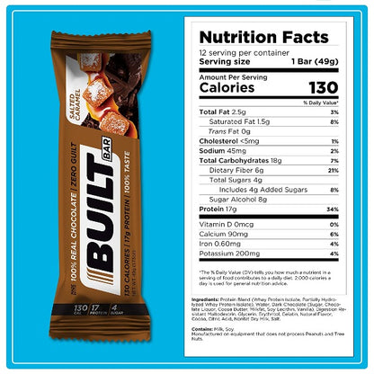 Built High Protein Bar - Salted Caramel - 12/Box