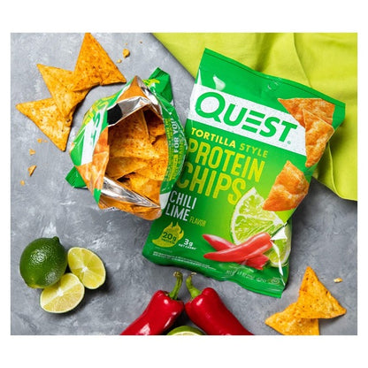 Quest Protein Tortilla Chips - Chili Lime - 8 Bags