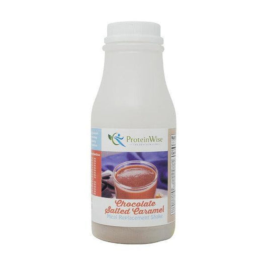 ProteinWise - Chocolate Salted Caramel Meal Replacement Shake/Pudding - 100 Calorie - Single Bottle