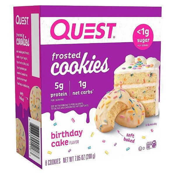 Quest - Frosted Cookies - Birthday Cake - 8/Box