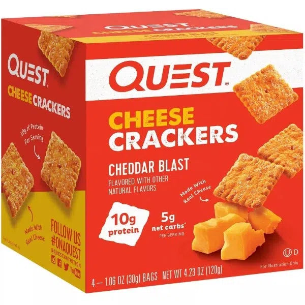 Quest - Cheese Crackers - Cheddar Blast - 4/Box