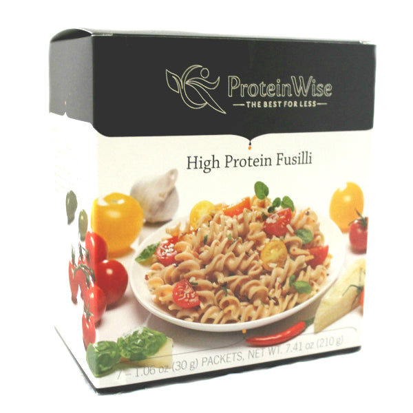 Entrees - ProteinWise - High Protein Low Carb Pasta - Fusilli -7/Box - ProteinWise
