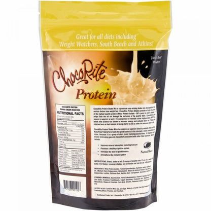 Protein Powder - HealthSmart ChocoRite High Protein Shake Mix - Banana Cream - 14.7 oz - ProteinWise