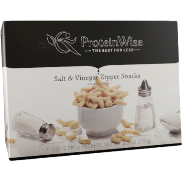 Snacks - ProteinWise - Salt & Vinegar Zipper Snacks - 7/Box - ProteinWise